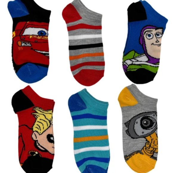10 Pixar Boys Club Ankle Socks in shoe sizes 10-4 - Picture 2 of 3